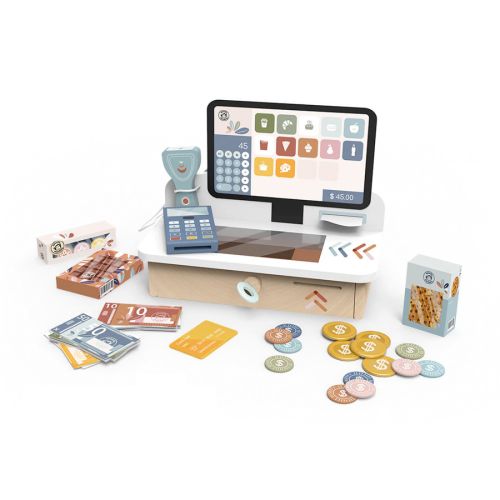 Speedy Monkey Kasseapparat i træ 46 dele