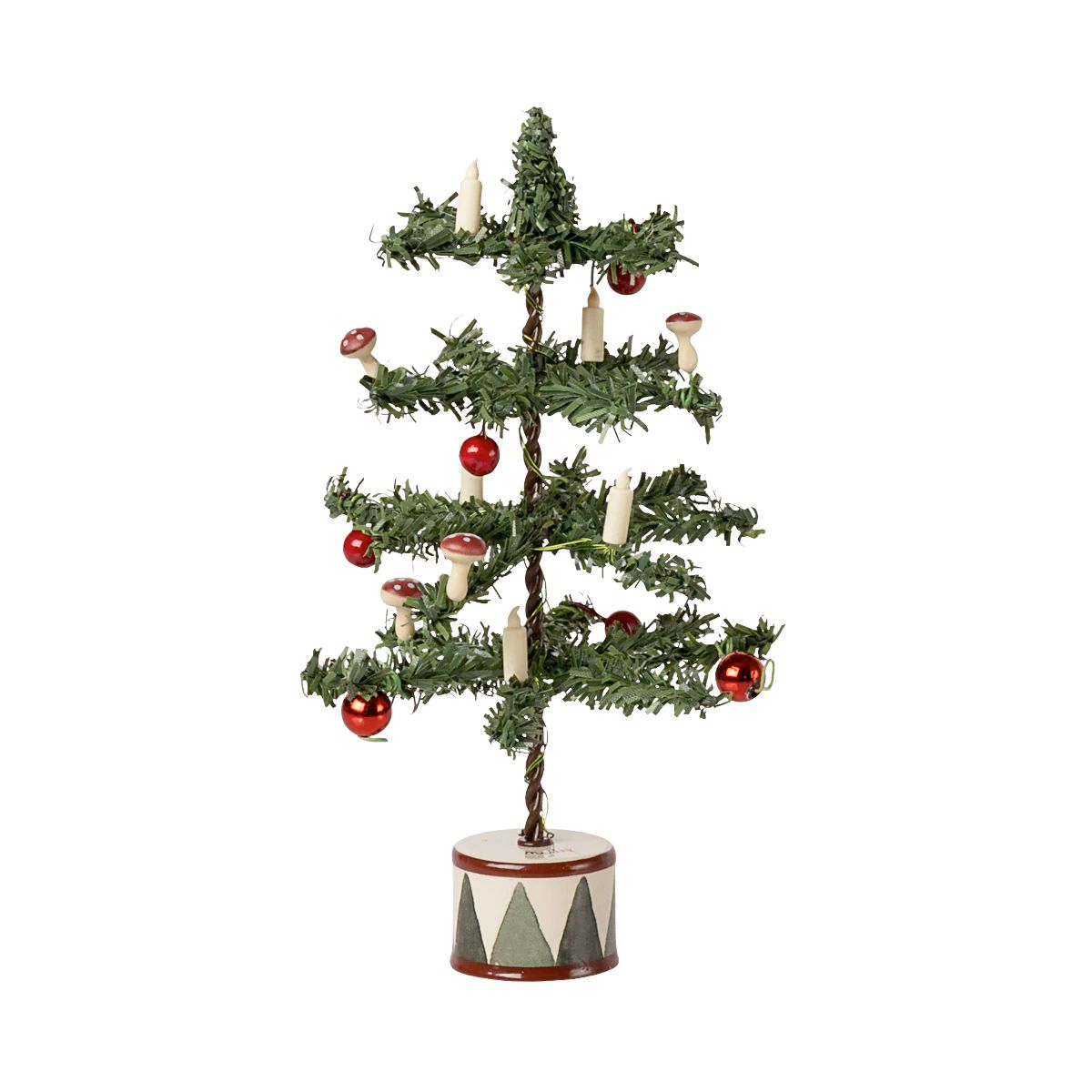 Maileg Juletræ med stearinlys og trommefod 