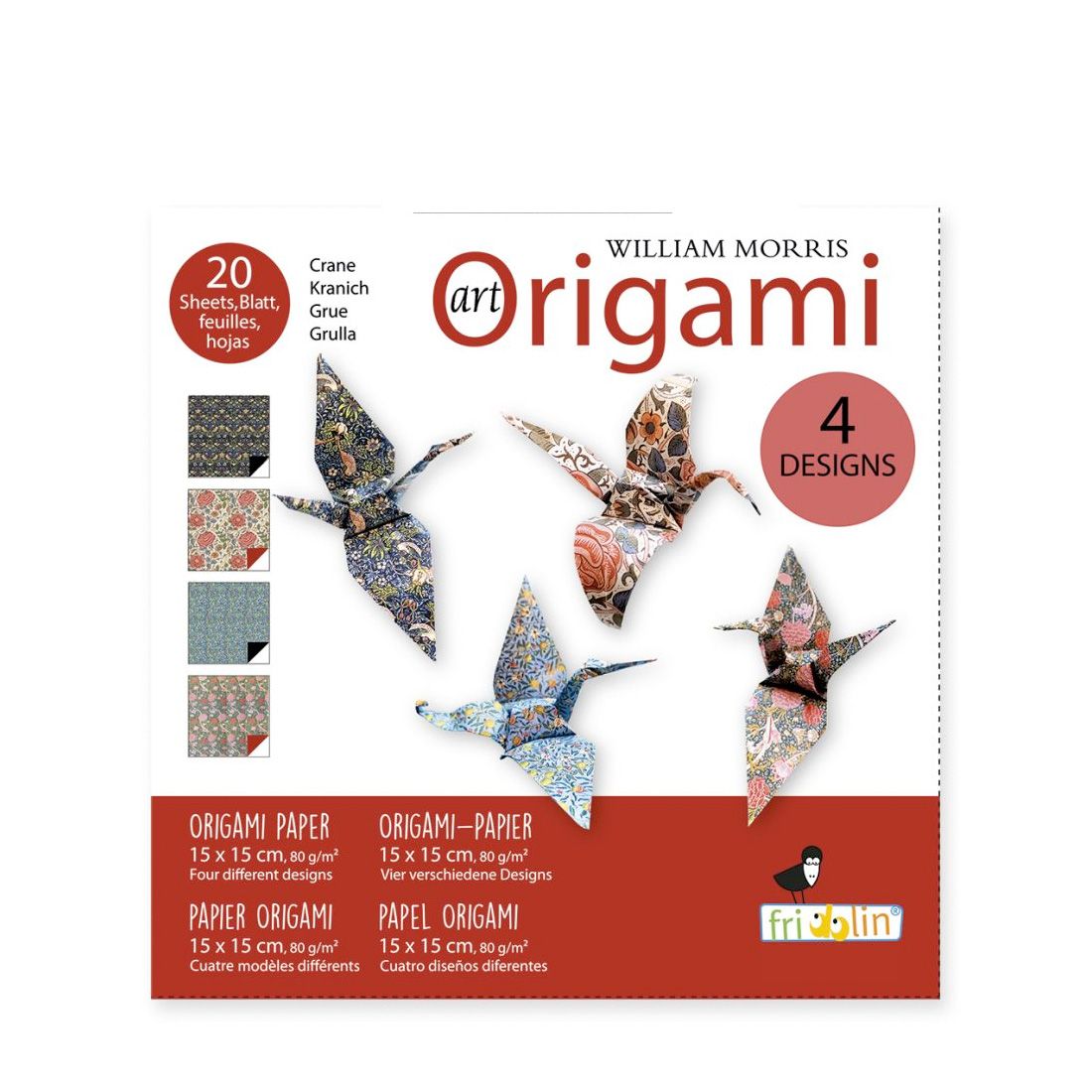 William Morris art Origami 20 ark