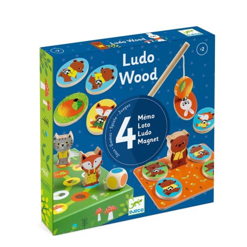 Djeco Ludo Wood 4i1 spil