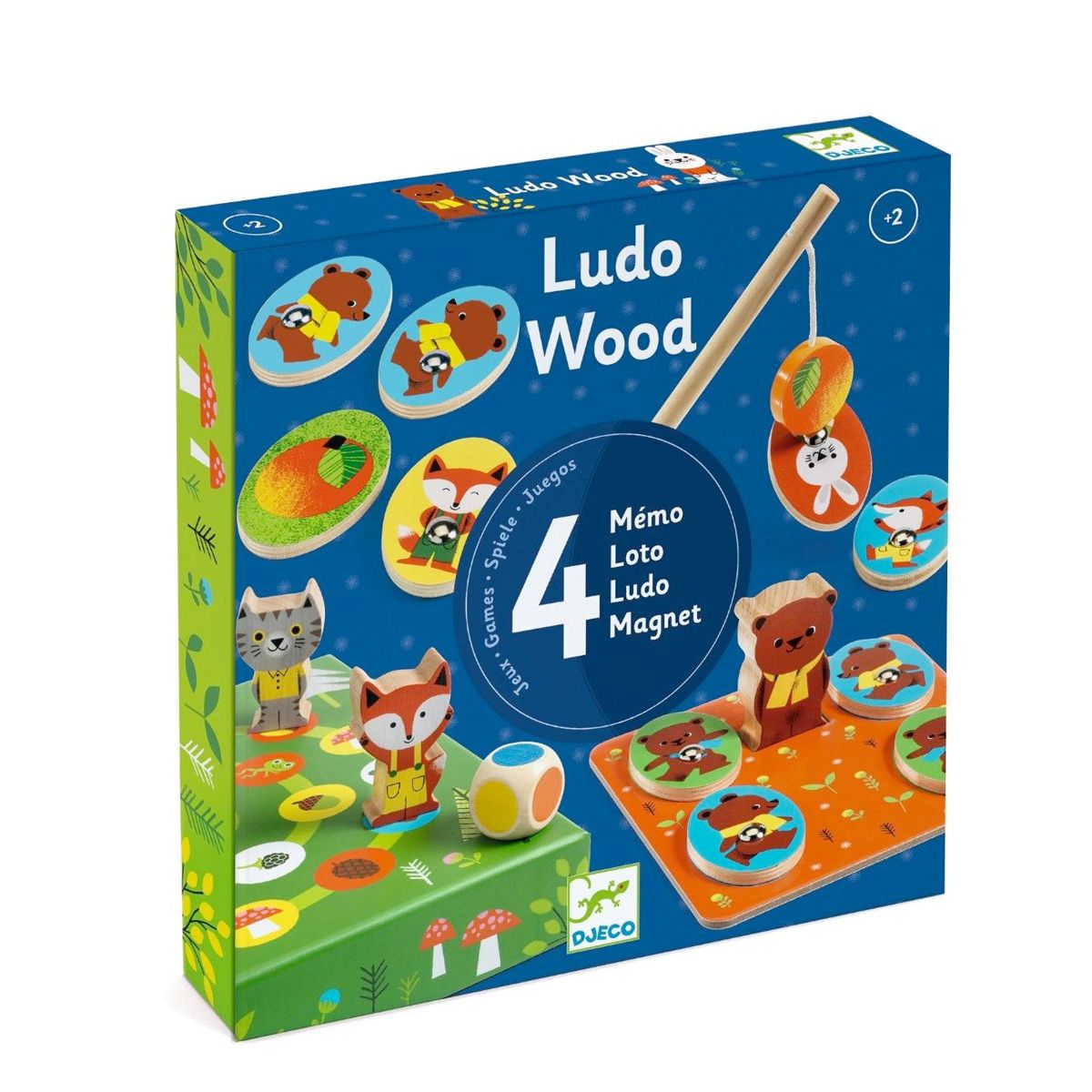 Djeco Ludo Wood 4i1 spil