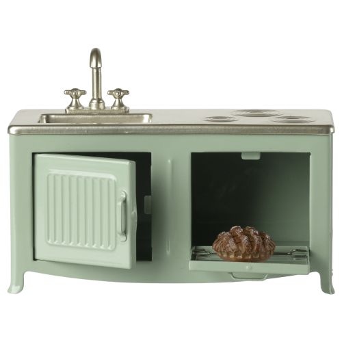 Maileg Micro Køkken i metal til mus Mint