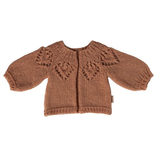 Maileg Strikket cardigan Size 3 i Gl rosa