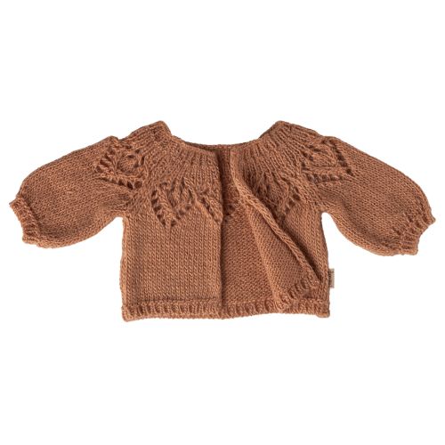 Maileg Strikket cardigan Size 4 - Gl rosa