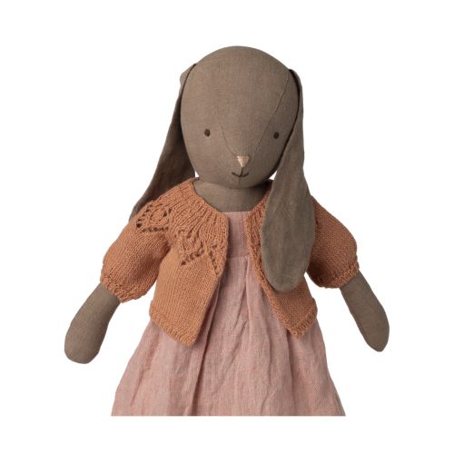 Maileg Strikket cardigan Size 4 - Gl rosa