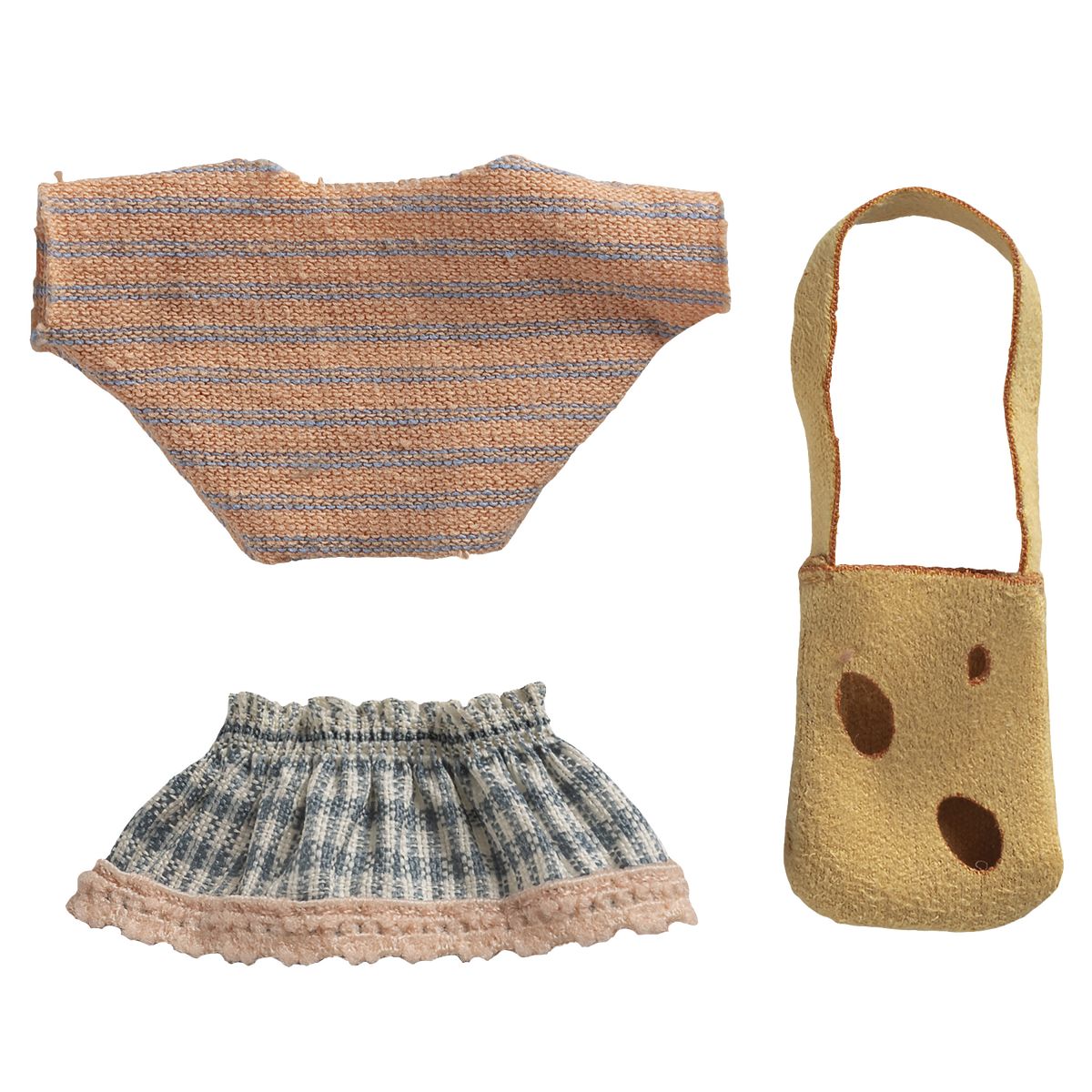 Maileg Tøj og taske til Lillesøster mus