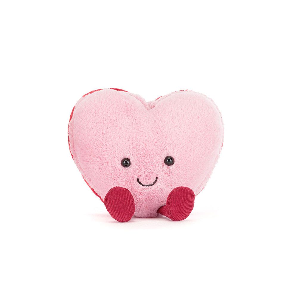  Jellycat Amuseables Macaron hjerte Pink (A4MACHP) 