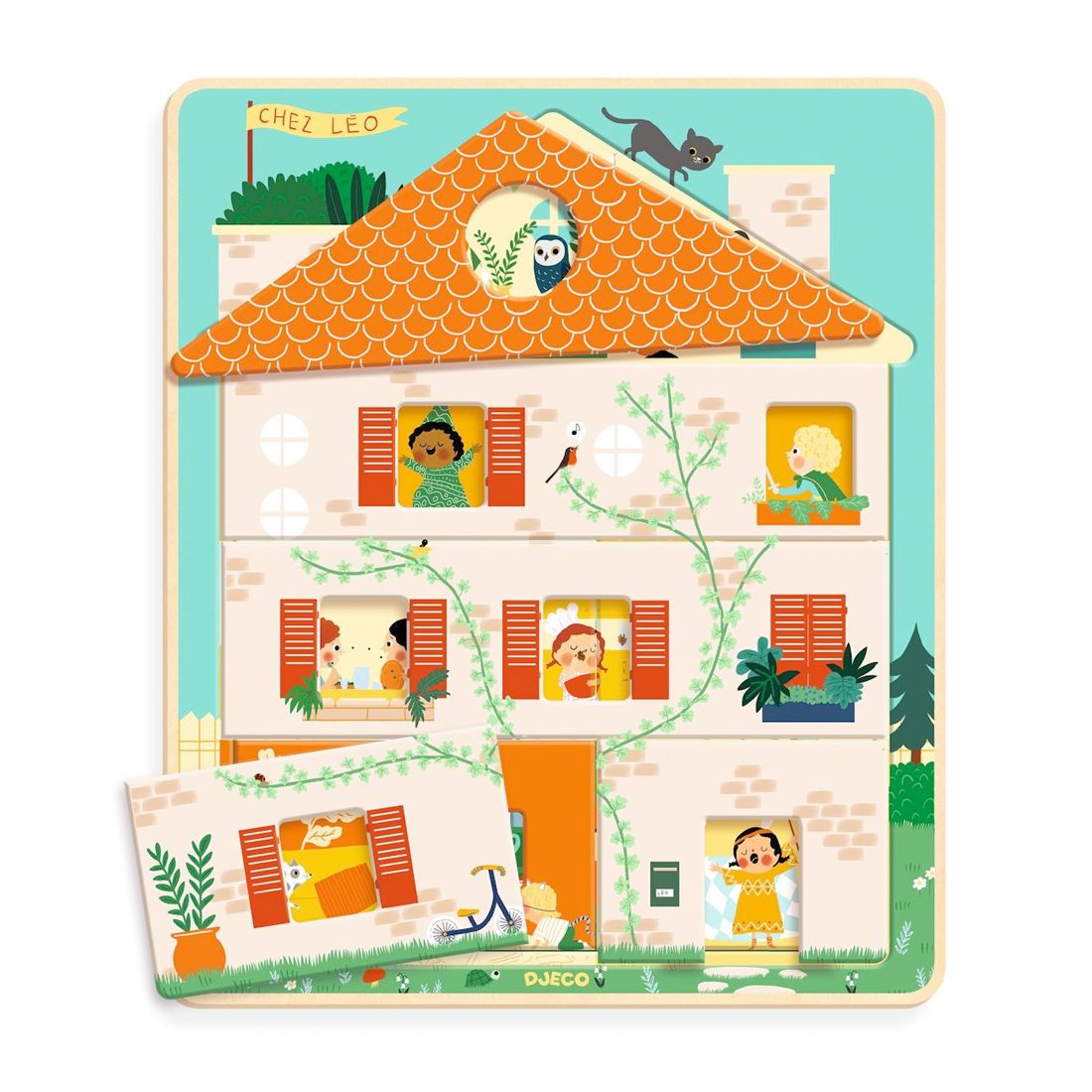  Djeco 3 lags puslespil - Livet i dette hus (D1489) 