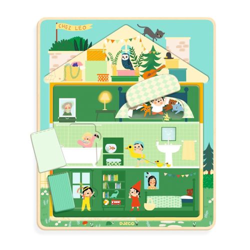 Djeco 3 lags puslespil - Liv i huset