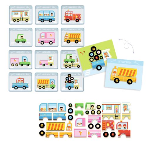 Djeco Inzebox Magnetisk leg med køretøjer