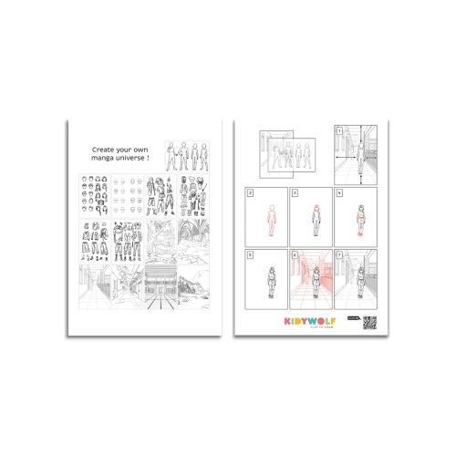 KidyWolf Transportabel Lystavle Blå Manga