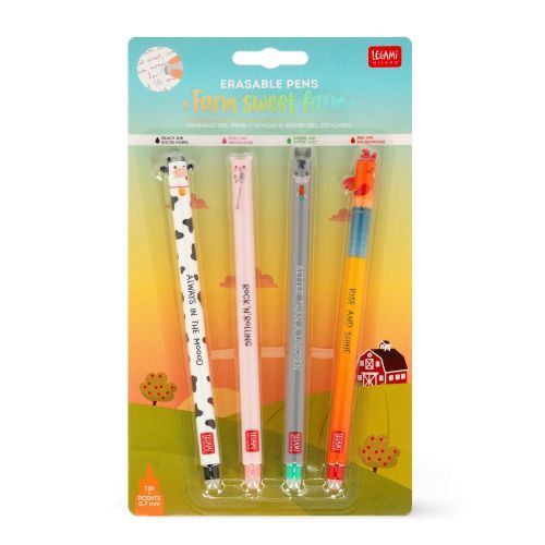 LEGAMI Sletbar gel pens 4 pak Farm sweet farm