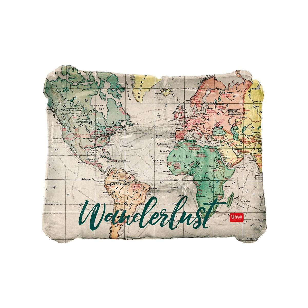 Legami Oppustelig pude Verdenskort