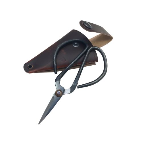 Havesaks i læder etui 