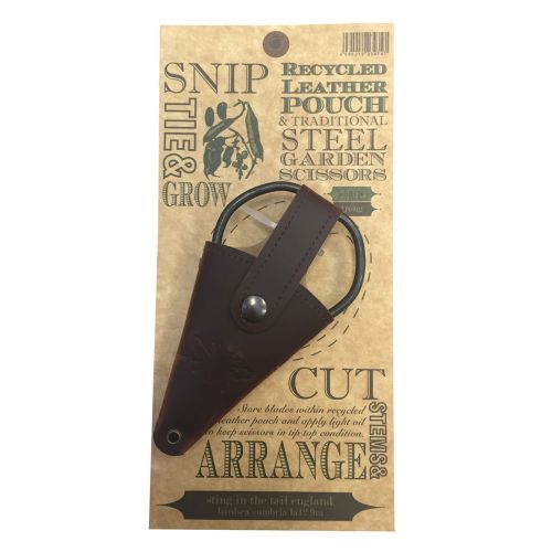 Havesaks i læder etui