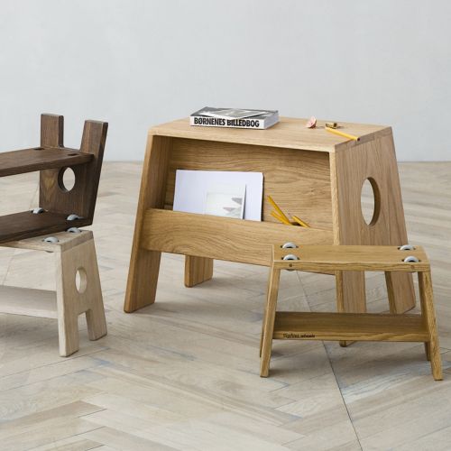 Collect STOOL & STOOLESK sæt i egetræ