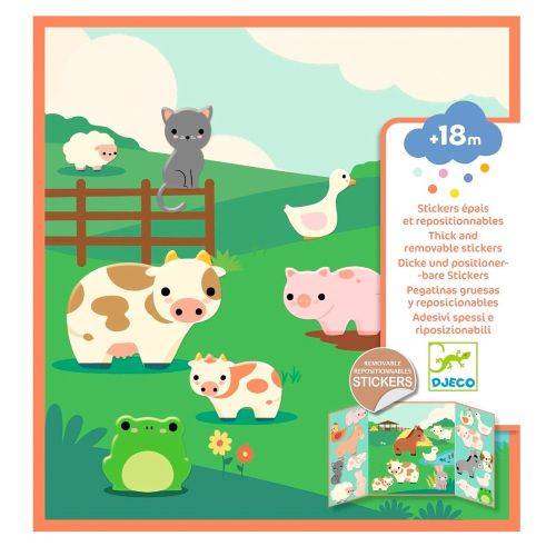 Djeco flytbare Stickers - Bondegården