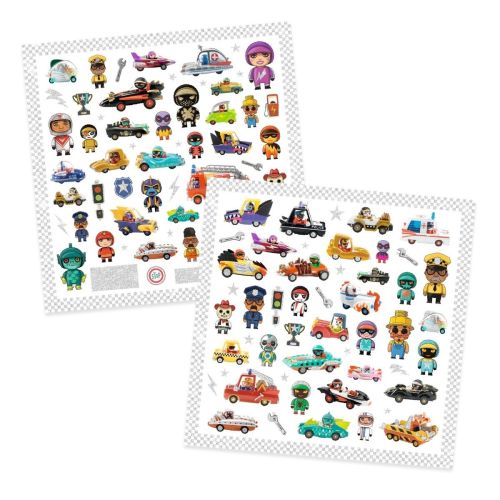 Djeco Klistermærker - metaleffekt Crazy Motors