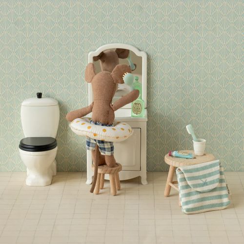 Maileg Strandmus Lillebror med badering Gule prikker