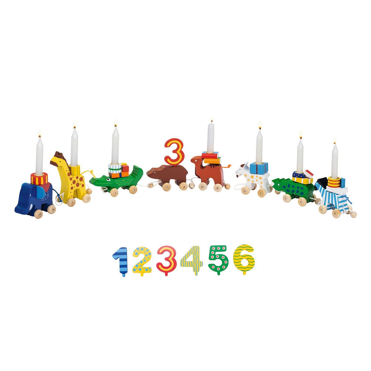 Goki Fødselsdagsoptog med dyr i træ