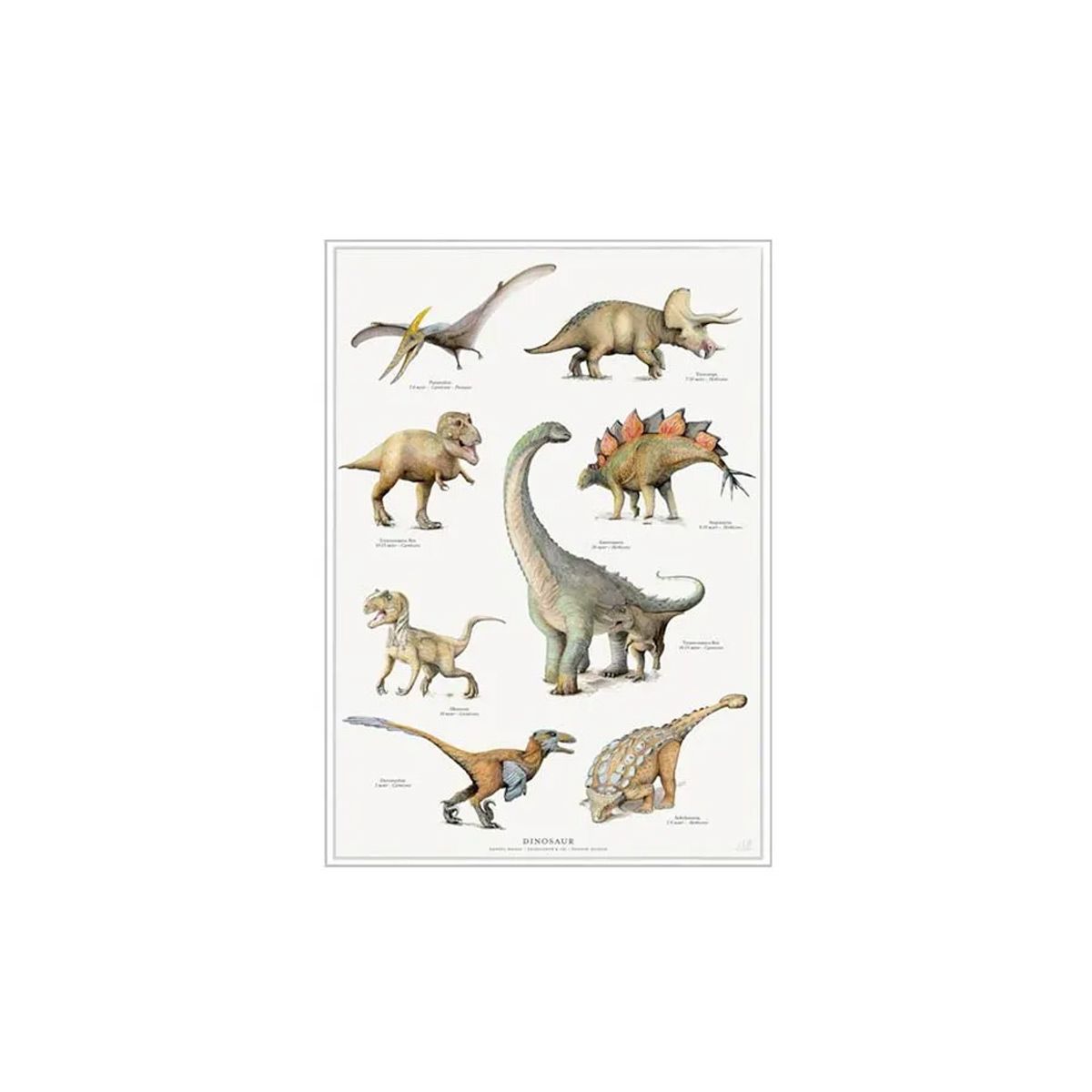 Dinosaurer Plakat A4