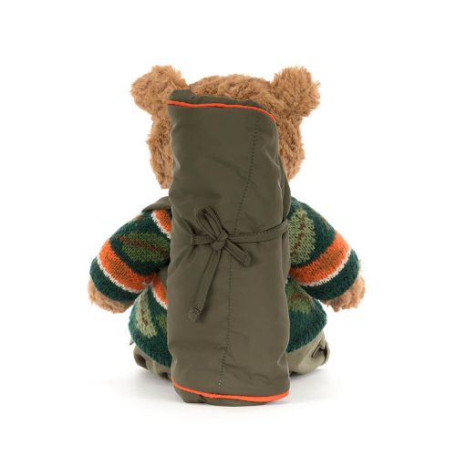 Jellycat Bartholomew Hiking Bjørn med sovepose