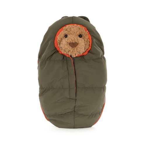 Jellycat Bartholomew Hiking Bjørn med sovepose