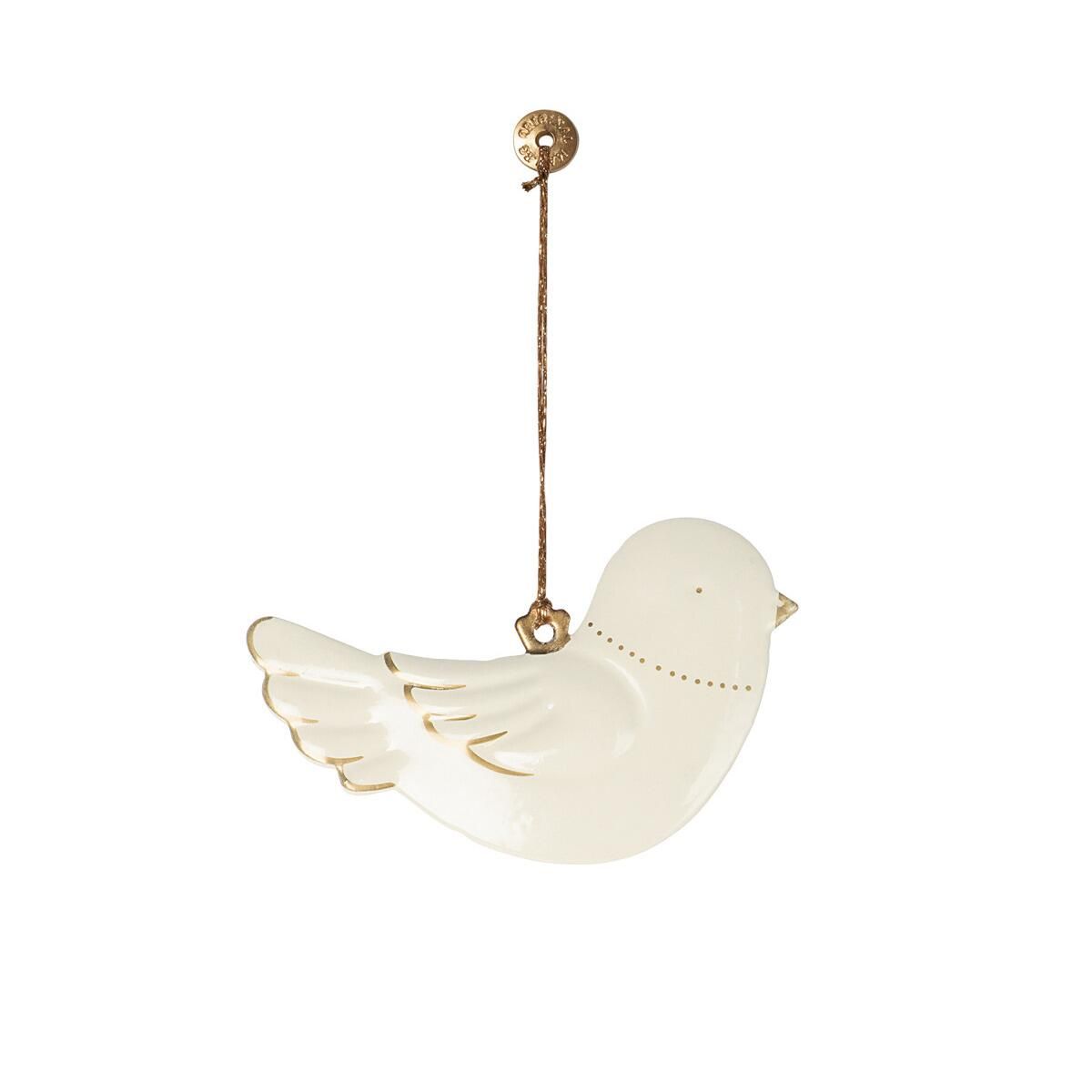 Maileg Metalophæng Fugl 2026 - Creme/Guld (14-6512-00) 
