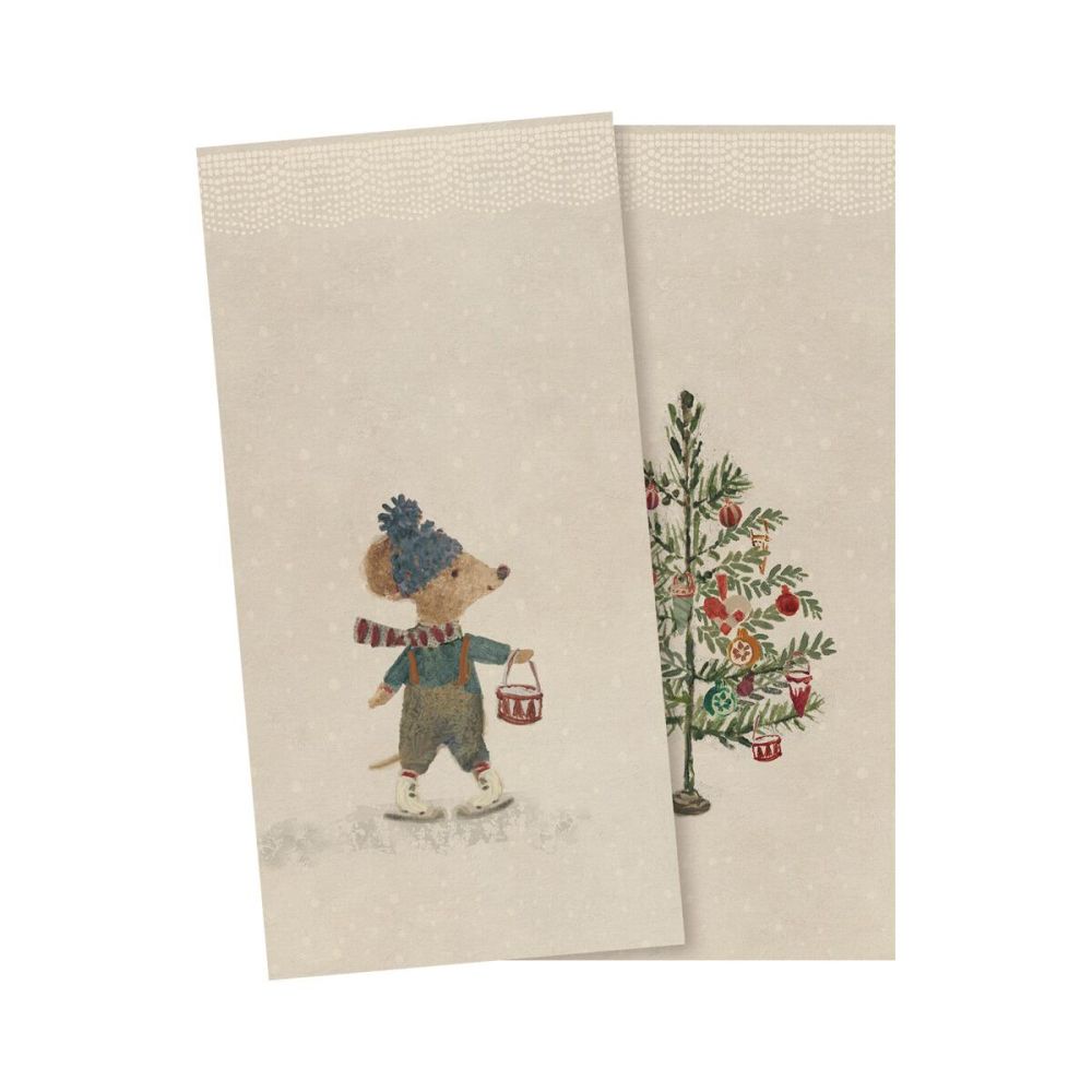 Maileg Serviet Lille - Julemus (14-6103-00) 