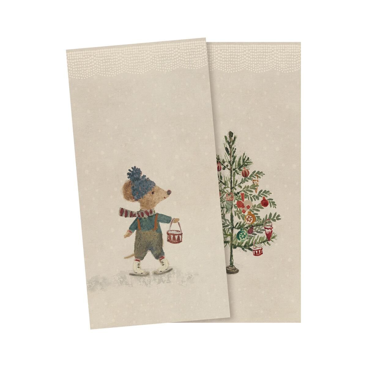 Maileg Serviet Lille - Julemus (14-6103-00) 