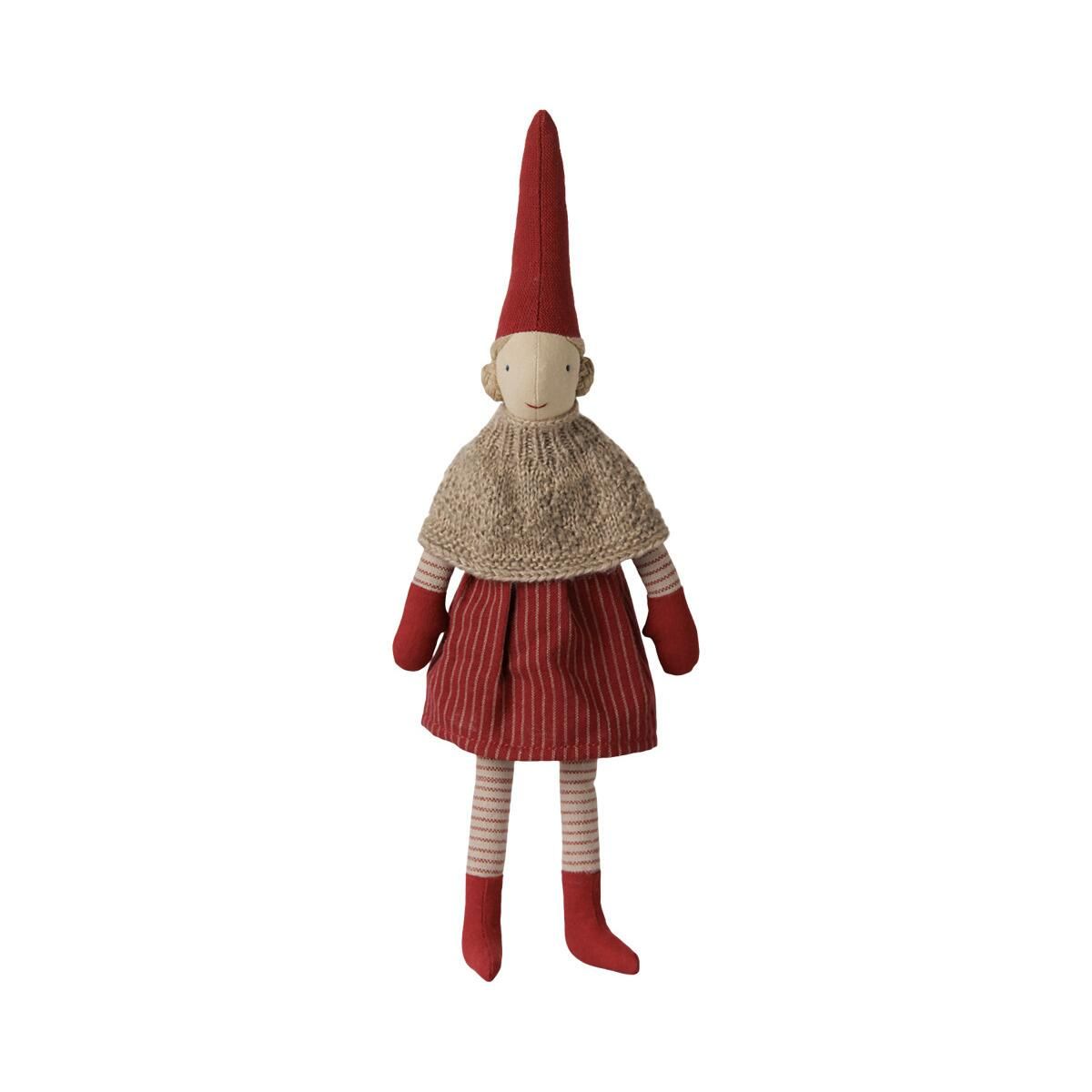 Maileg Mini nisse 2026 Size 2 Pige - Strikket kappe