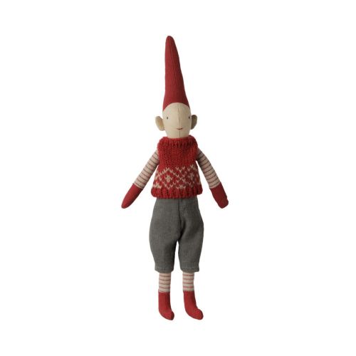 Maileg Kravlenisse 2026 Size 1 - Dreng Rød strikket vest