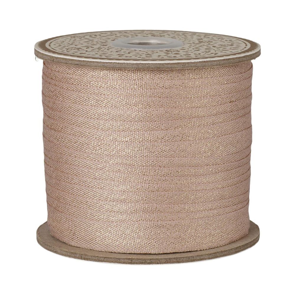  Maileg Gavebånd bredde 13 mm - Lys rosa/Guld 1 m (19-6206-00) 