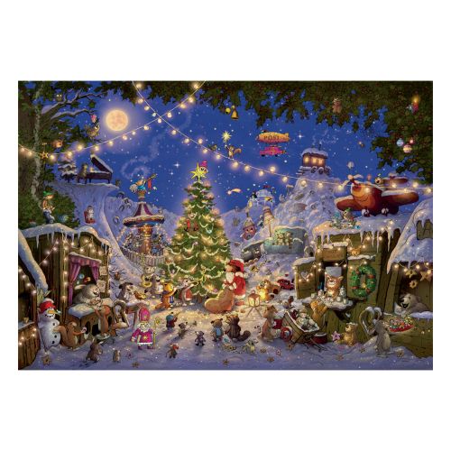 Puslespil Julekalender Dyrenes Julemarked 500