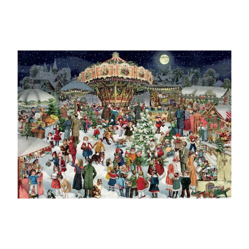 Puslespil Julekalender Julemarked 1000