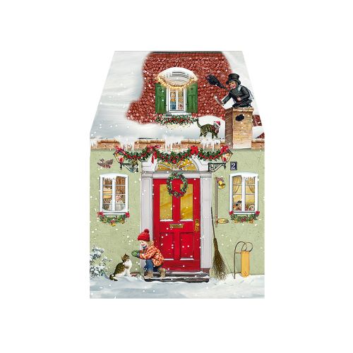 Mini Julekalender Julekort Huse 6 ass 1 stk