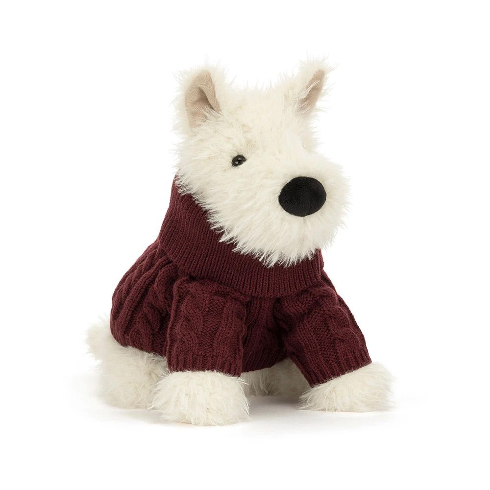 Jellycat Skotsk Terrier Munro med striktrøje