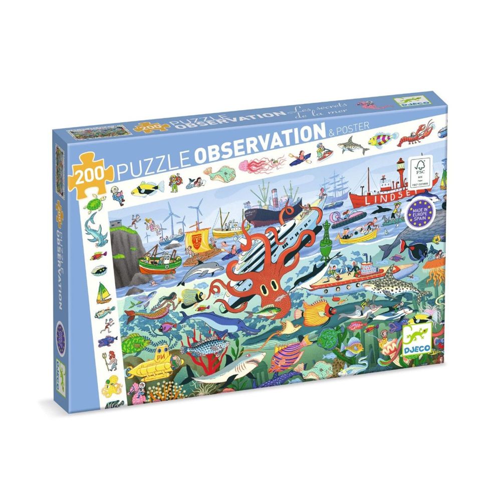 Djeco Observation Puslespil Havet 200
