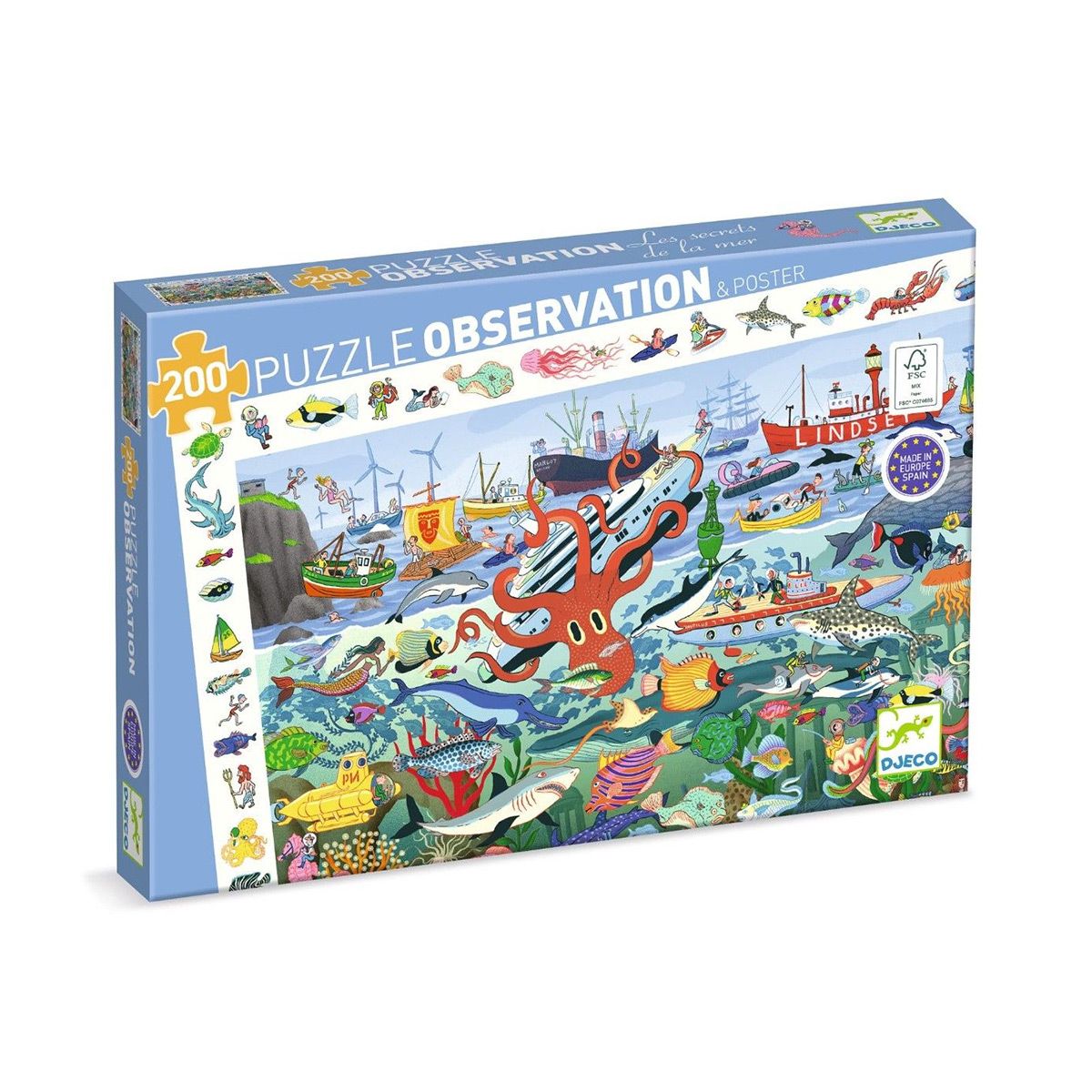 Djeco Observation Puslespil Havet 200
