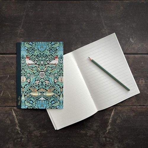 Notesbog Linjeret William Morris Bird Green