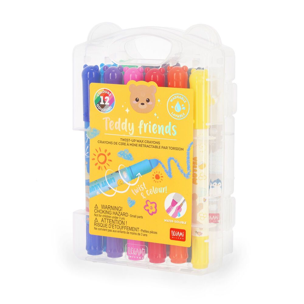 LEGAMI Voksfarver 12 stk. Teddy Friends