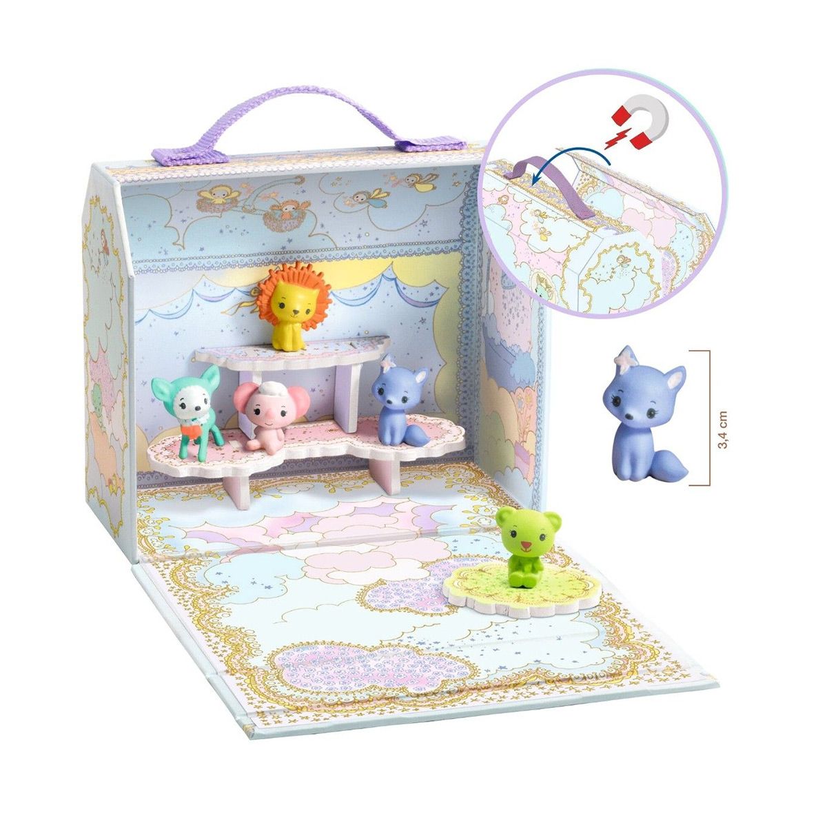 Djeco Tinyly Tinypets Mini Hus med 7 kæledyr