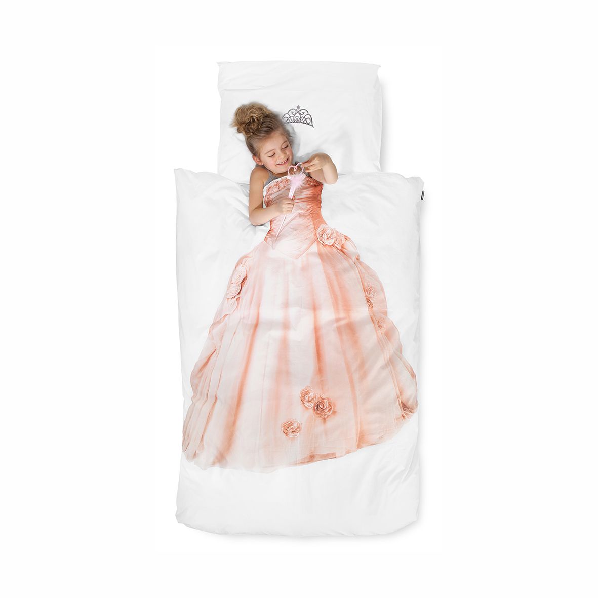 sengetøj med prinsesse i junior str. fra snurk