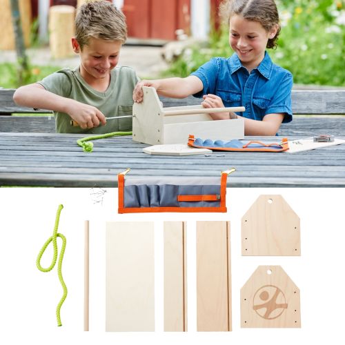 værktøjskasse i træ til børn byg selv